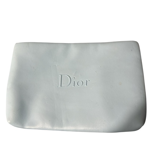 NWOT Dior Tiffany blue Leather cosmetic bag brand new nice